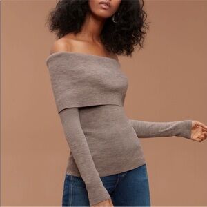 Wilfred | Croquis Wool Off Shoulder Sweater Size XS Aritzia